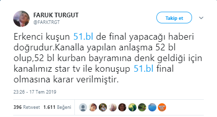 Erkenci Kuş final mi yapıyor? Dizinin yapımcısından açıklama - Resim : 1