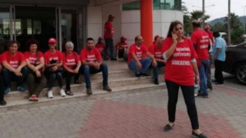 MHP'li başkan DİSK üyesi işçileri işten çıkardı! Direniş sürüyor