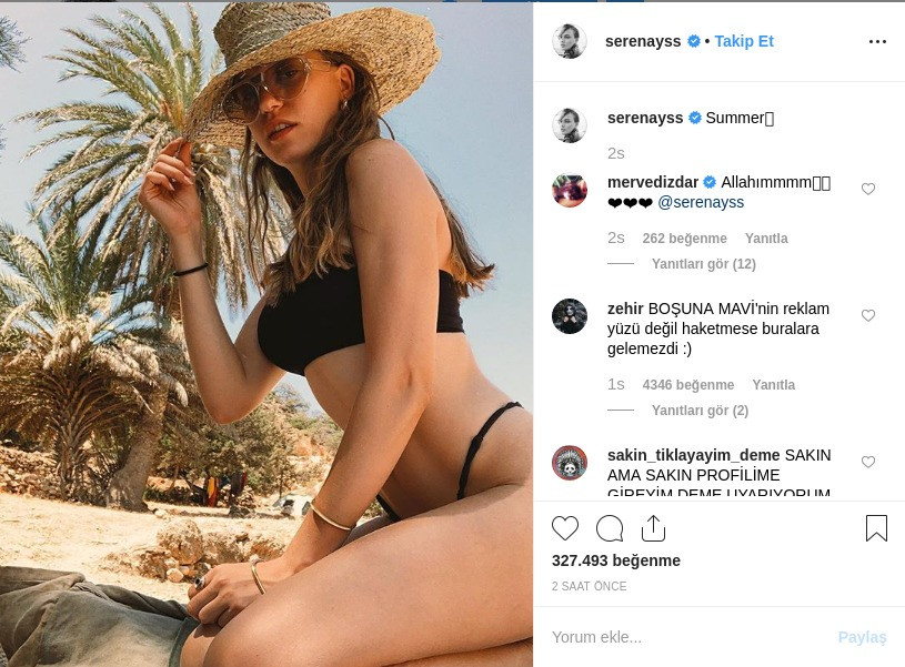 Serenay Sarıkaya'nın yaz pozu instagramı salladı - Resim : 1