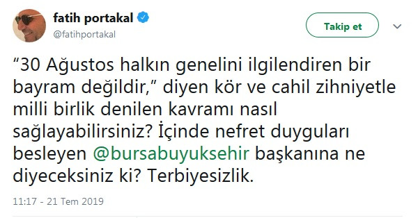 Fatih Portakal, AKP'li belediyeyi etiketledi tepki gösterdi: Terbiyesizlik - Resim : 2