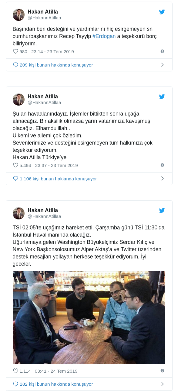 Hakan Atilla: 'Erdogan'a teşekkürü borç biliyorum' - Resim : 1