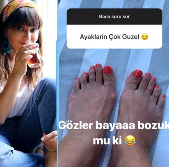 Nurgül Yeşilçay'ın ayakları sosyal medyada olay oldu - Resim : 1