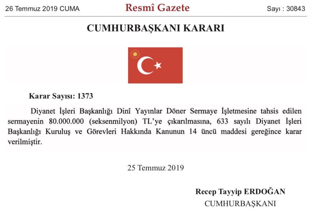 Diyanet'in bütçesi arttırıldı - Resim : 1