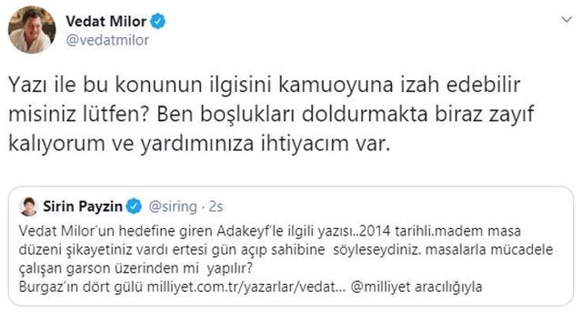 Vedat Milor ve Şirin Payzın arasında restoran tartışması! - Resim : 1