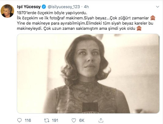 Işıl Yücesoy, 1970’li yıllardan ilk özçekimini paylaştı - Resim : 1