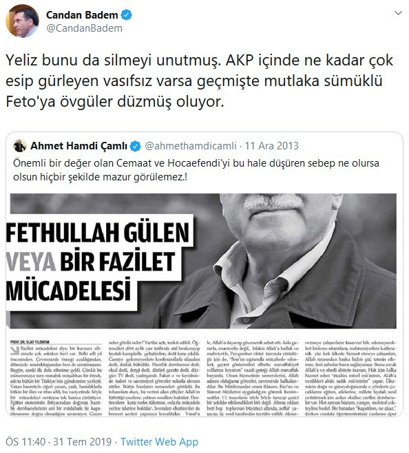 AKP'li 'Yeliz' FETÖ'yü övdü, övgüsünü böyle savundu - Resim : 1