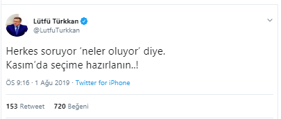 İYİ Partili Lütfü Türkkan erken seçim için tarih verdi - Resim : 1