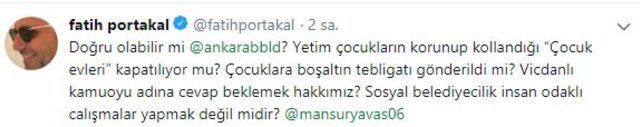 Mansur Yavaş'tan Fatih Portakal'a jet yanıt - Resim : 1