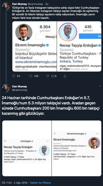 Ekrem İmamoğlu ile Erdoğan sosyal medyada 'eşitlendi' - Resim : 3