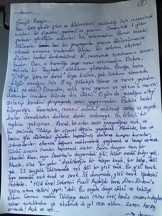 Eren Erdem'den mektup var: Türkiye bir siyasal değişim yaşayacak - Resim : 2