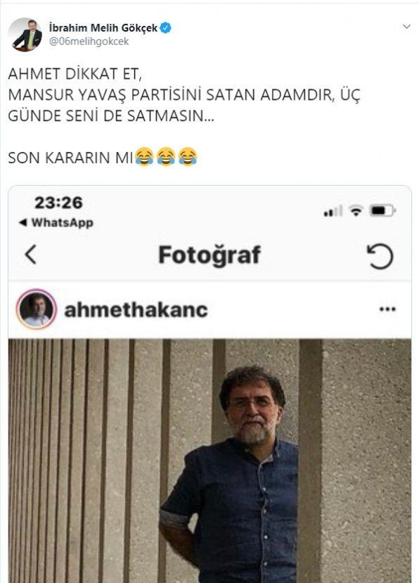 Ahmet Hakan: Mansur'cuyum, çatla Melih! - Resim : 2