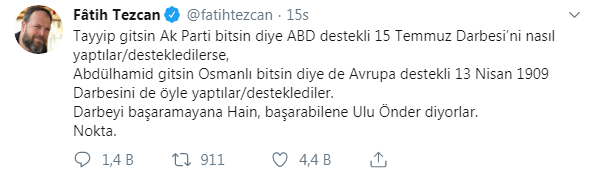 Fatih Tezcan'ın skandal Atatürk paylaşımına Seyit Torun'dan tepki - Resim : 1