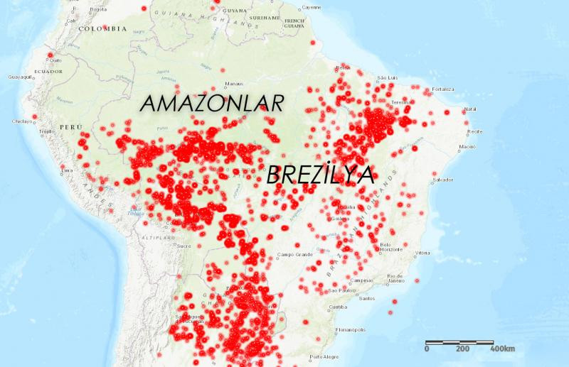 Amazon ormanlarında her dakika bir futbol sahası alan yanıyor - Resim : 1