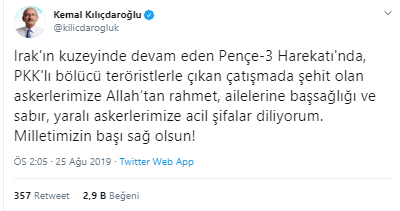 Kemal Kılıçdaroğlu: Milletimizin başı sağ olsun! - Resim : 1