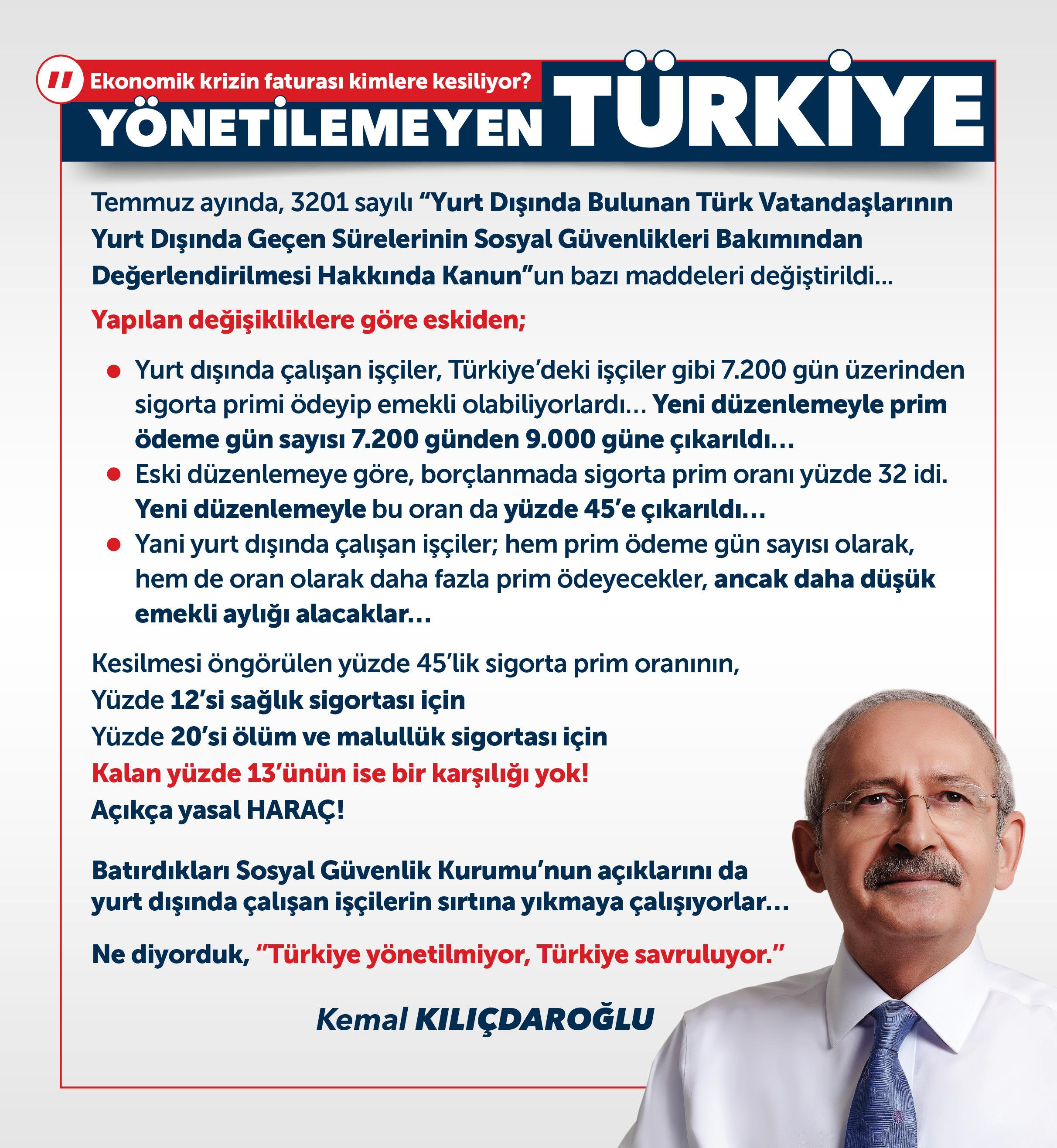 Kemal Kılıçdaroğlu: Krizin faturası kimlere kesiliyor? - Resim : 1