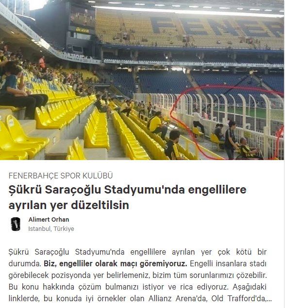 Fenerbahçe'den engelli vatandaşların kampanyası için açıklama - Resim : 1