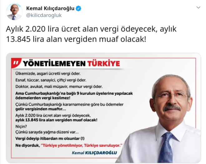 Kılıçdaroğlu'ndan danışma kuruluna vergi muafiyetine tepki - Resim : 1