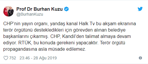 Burhan Kuzu, Halk TV'yi hedef gösterdi: 'Müsaade edilemez' - Resim : 1