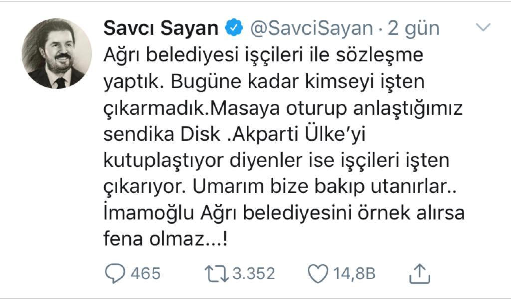 Savcı Sayan İmamoğlu'na gönderme yapmıştı... O işçilerden açıklama geldi - Resim : 1