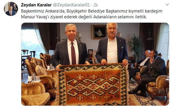 Zeydan Karalar'dan Mansur Yavaş'a ziyaret - Resim : 2