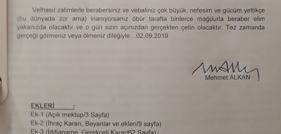 Eski Yarbay Mehmet Alkan’dan Bahçeli’ye mektup: Tez zamanda ölmeniz dileğiyle - Resim : 1