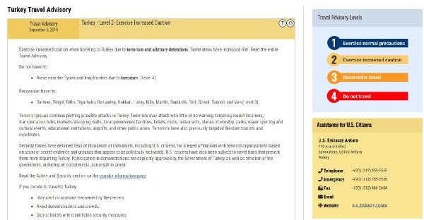 ABD’den vatandaşlarına Türkiye’ye 'seyahat' uyarısı - Resim : 1