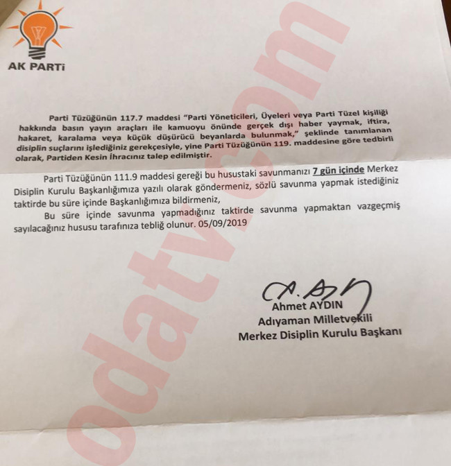 Ahmet Davutoğlu'nun gerekçeli ihraç kararı ortaya çıktı - Resim : 5