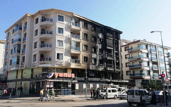 Ankara'da 5 katlı apartmanda korkutan yangın - Resim : 1
