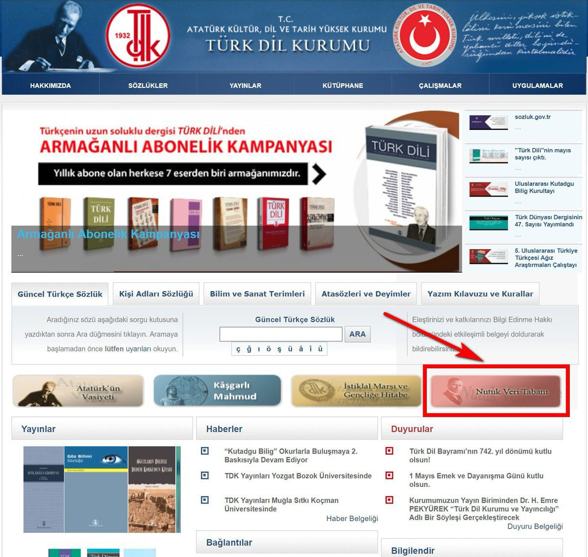 TDK, Atatürk ve emanetlerini sitesinden kaldırdı - Resim : 1