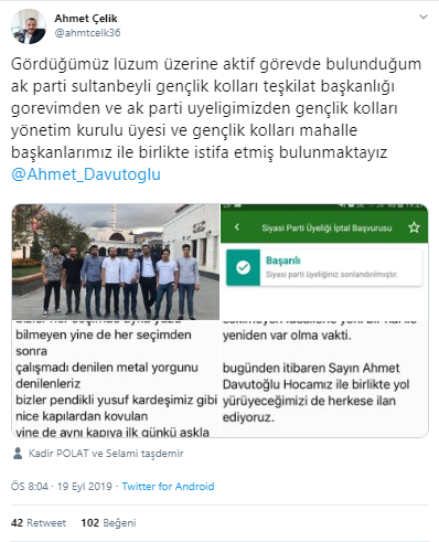 AKP'de istifa şoku! Yola Ahmet Davutoğlu ile devam edecekler - Resim : 3