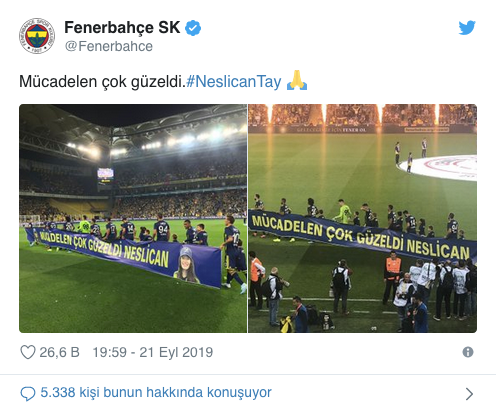 Fenerbahçe camiası Neslican Tay’a böyle veda etti - Resim : 2