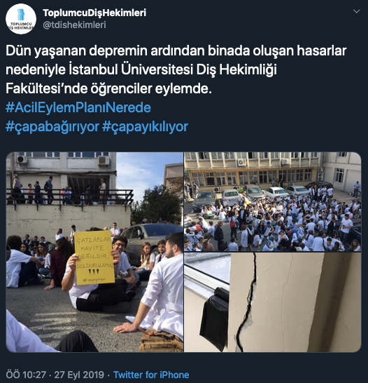 İstanbul Üniversitesi'nde oturma eylemi: 'Acil eylem planı nerede?' - Resim : 1