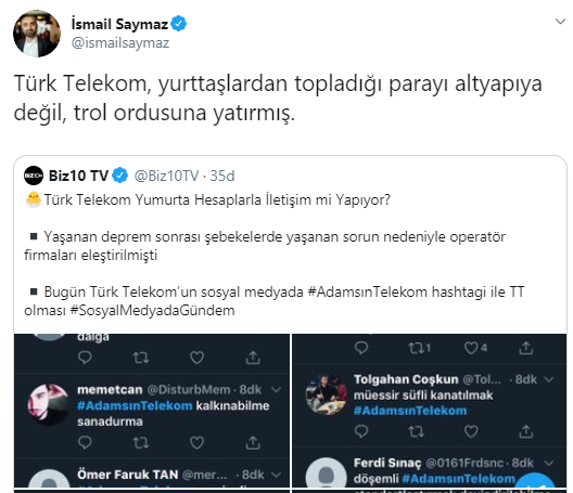 Türk Telekom, kendini Twitter gündemine soktu - Resim : 1