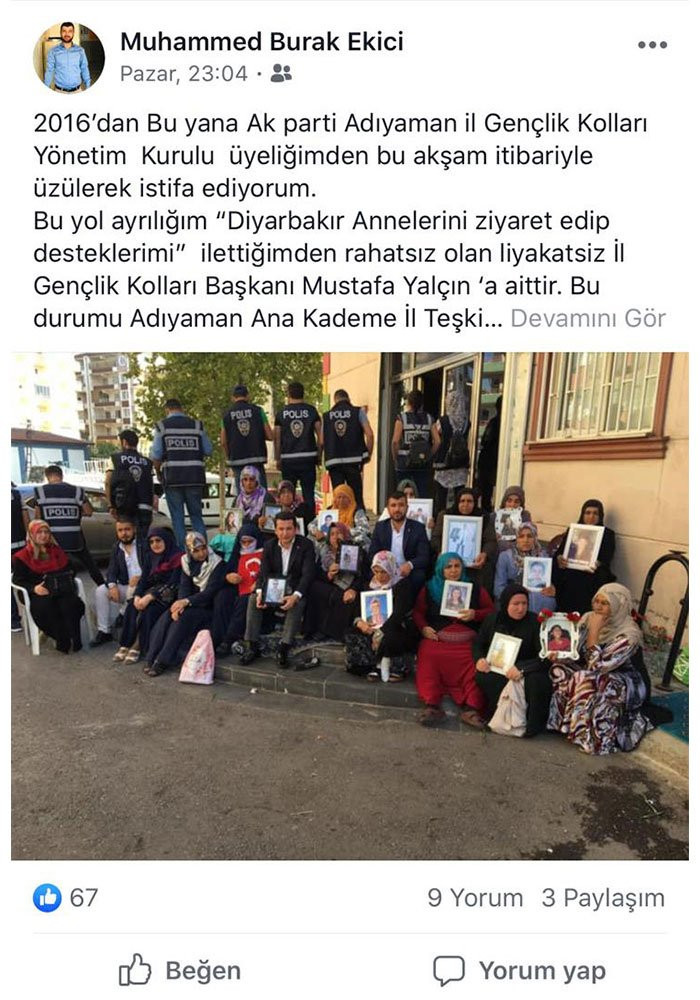 AKP'de 'Diyarbakır Anneleri' ziyareti depremi! İstifa ettiğini duyurdu - Resim : 1