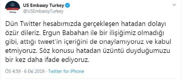 ABD Ankara Büyükelçiliği'nden yeni özür açıklaması - Resim : 2