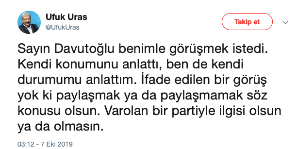 Ufuk Uras'tan Ahmet Davutoğlu açıklaması: Benimle görüşmek istedi... - Resim : 2