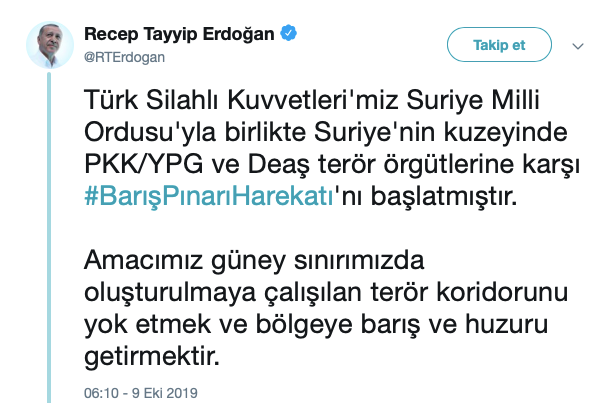 Erdoğan duyurdu: Barış Pınarı Harekatı başladı - Resim : 2