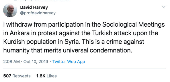 David Harvey'den Türkiye protestosu - Resim : 1