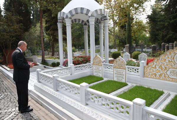 Erdoğan'dan anne ve babasının mezarlarına ziyaret - Resim : 1