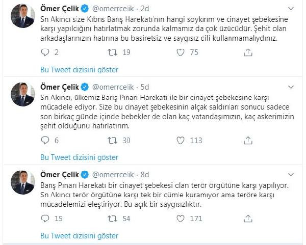 AKP Sözcüsü Ömer Çelik'ten Mustafa Akıncı'ya: Bu açık bir saygısızlıktır - Resim : 2