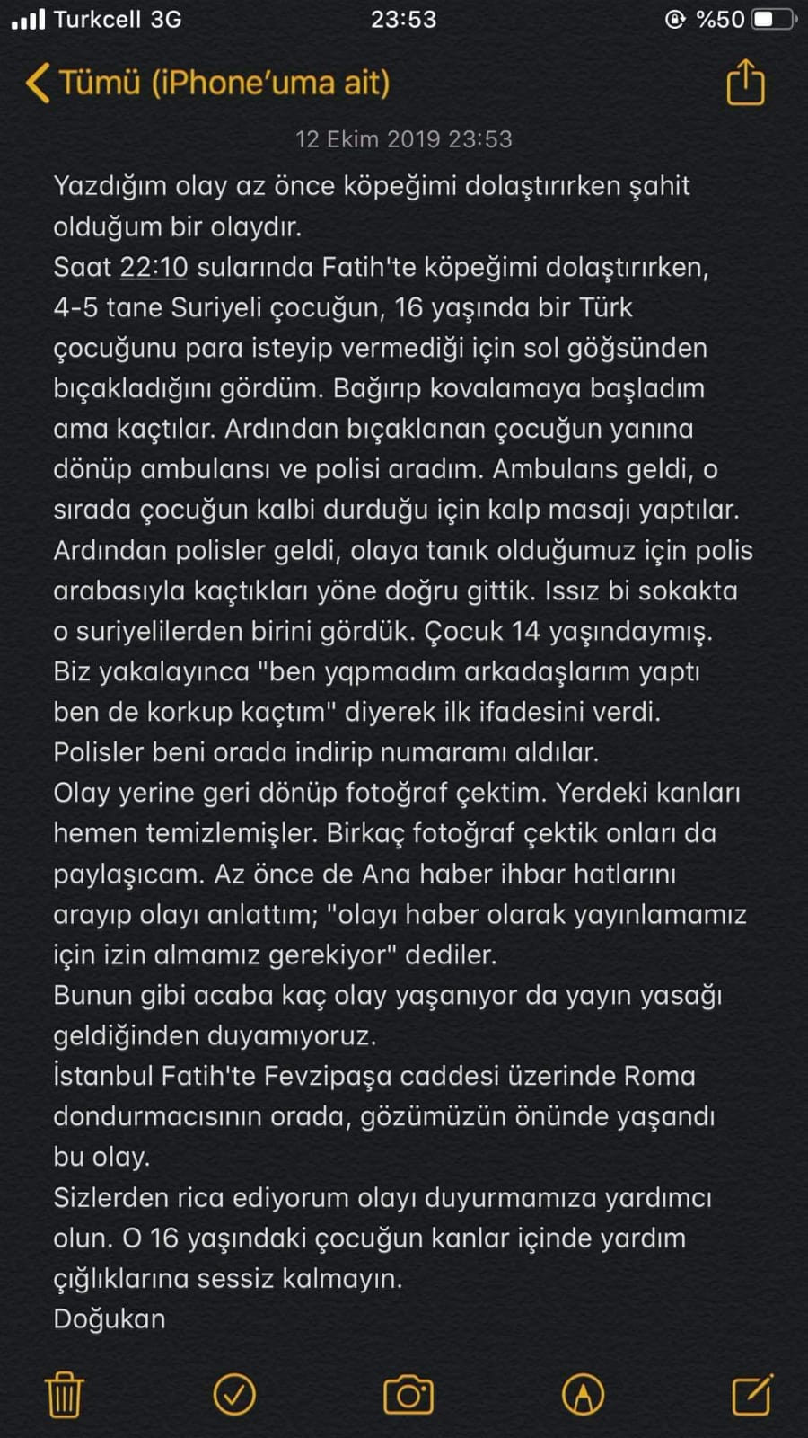 16 yaşındaki çocuğa Fatih'te bıçaklı saldırı! - Resim : 2