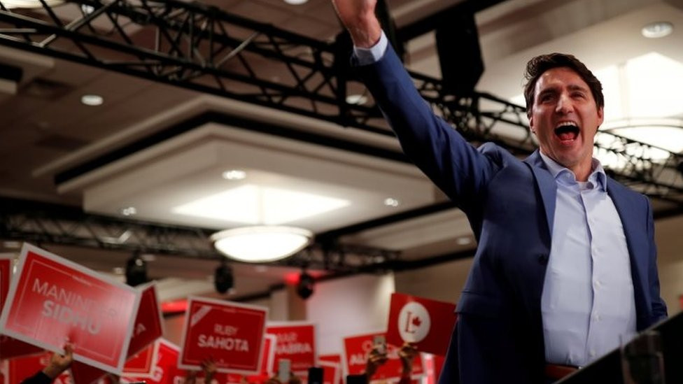 Kanada Başbakanı Trudeau, mitinge çelik yelekle çıktı - Resim : 1