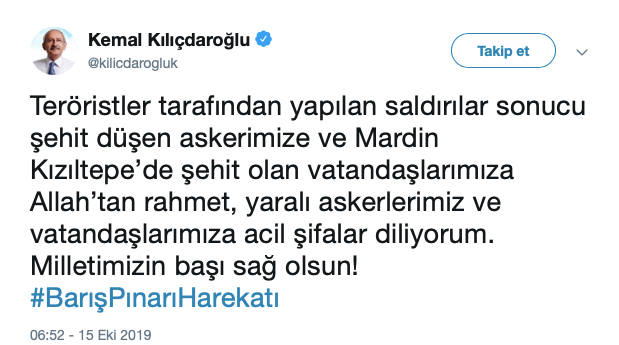Kılıçdaroğlu'ndan şehit olan asker ve vatandaşlar için taziye mesajı - Resim : 3