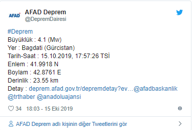 Gürcistan'da deprem! Ardahan'da da hissedildi - Resim : 1