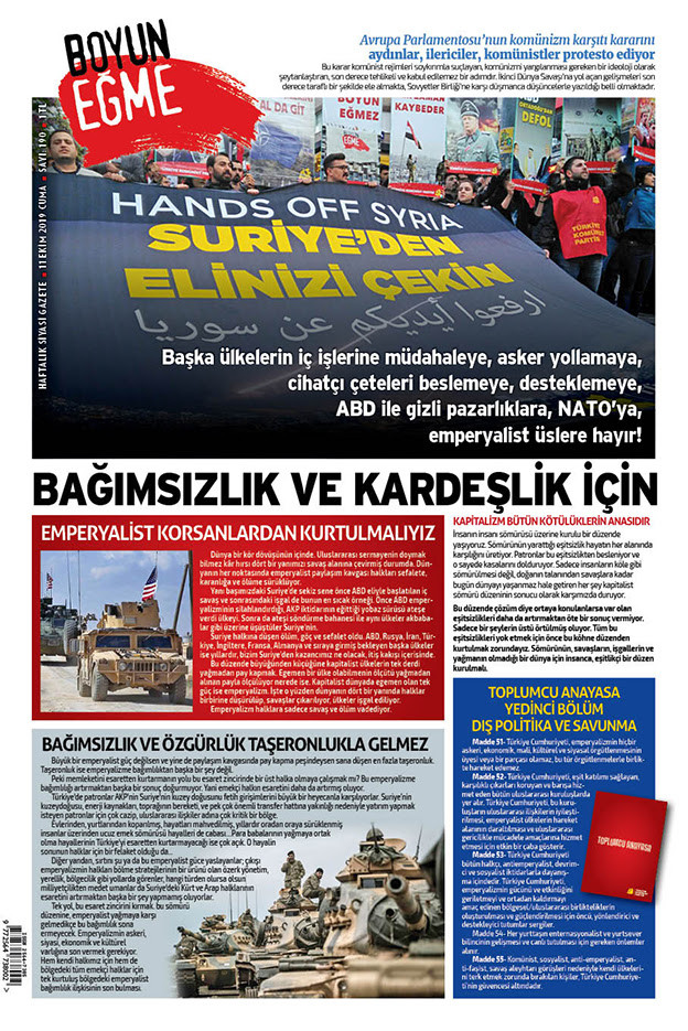 TKP'nin gazetesi 'Boyun Eğme' hakkında toplatma kararı - Resim : 2