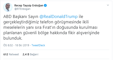 Erdoğan'dan Trump açıklaması: 'Memnuniyeti paylaştım' - Resim : 1