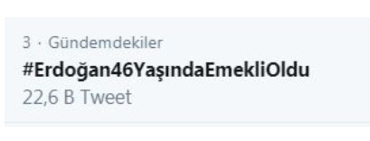 46 yaşında emekli olan Erdoğan, Twitter'ın gündemine oturdu - Resim : 1