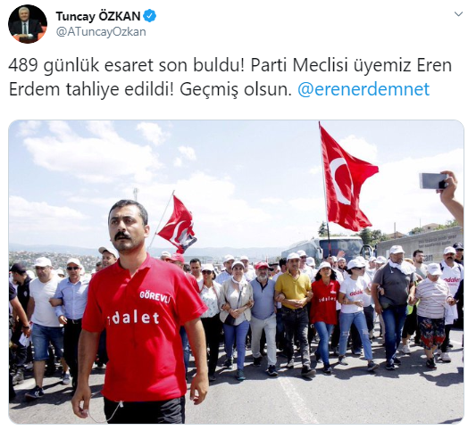 Tuncay Özkan'dan Eren Erdem mesajı - Resim : 1