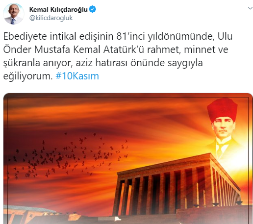 Kemal Kılıçdaroğlu'ndan anlamlı '10 Kasım' mesajı - Resim : 1