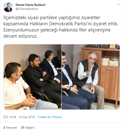Kemal Deniz Bozkurt'tan HDP'ye ziyaret - Resim : 1